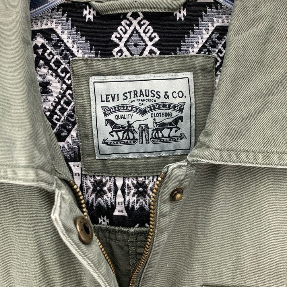 Levi’s Aztec Olive Green Jacket Women’s XS - Picture 5 of 6